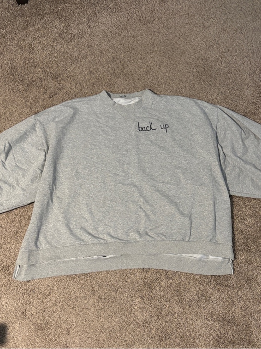 Wren & Glory Gray oversized Sweatshirt- hand made in NY